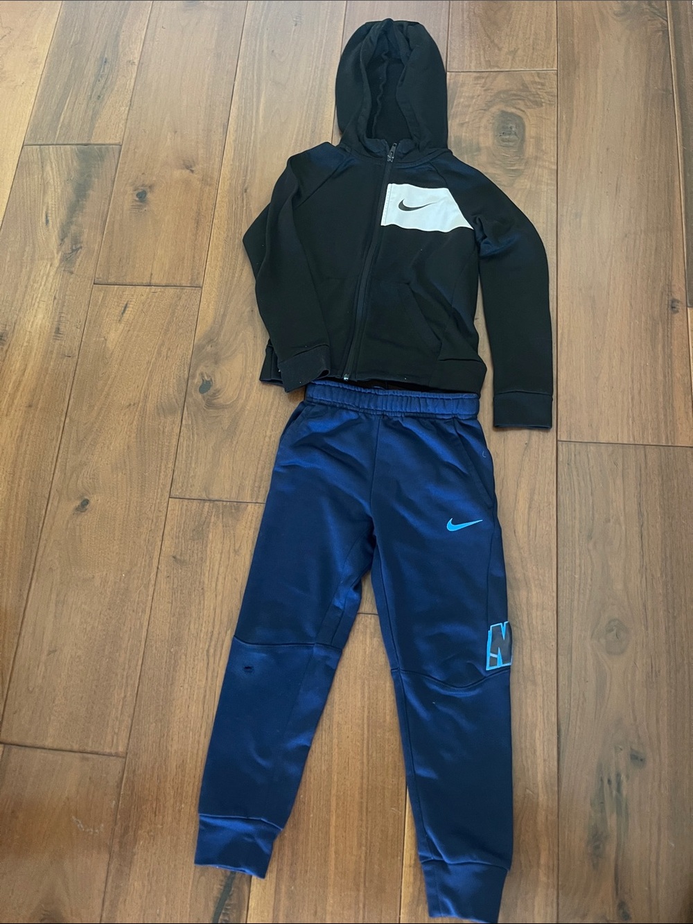 Nike Black Hoodie with Navy Blue Joggers Set